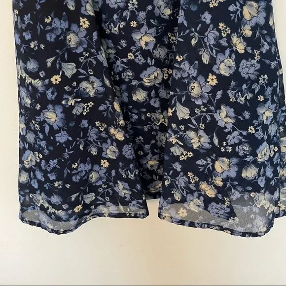 Dianne B New York Floral Blue Dress - Size 8 - Picture 3 of 5